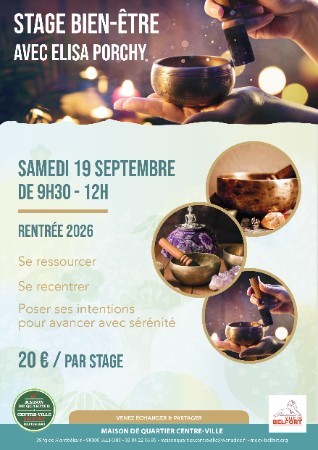 Maison de Quartier Centre‑Ville Belfort – Stage Bien-Être Actualité MQCV Belfort – Stage Bien-Être