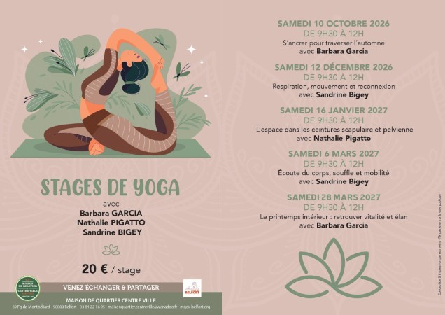 Maison de Quartier Centre‑Ville Belfort – Stages Yoga Actualité MQCV Belfort – Stages Yoga